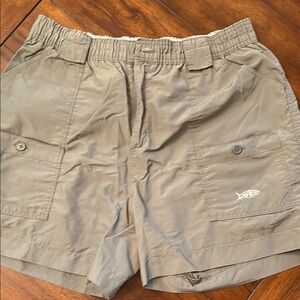 AFTCO Gray Cargo Shorts Quick-Dry Elastic Waist